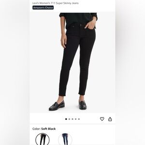 Levi's Black Skinny Jeans Classic Fit